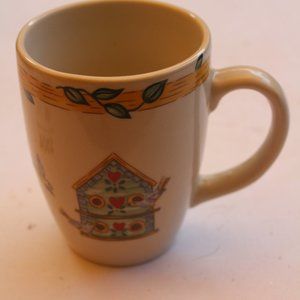 Coffee Cup Thomson Pottery Bird Houses Birds 8 oz
